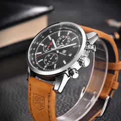 Luxury Brand Quartz Watch Business Leather Men's Watches Clock