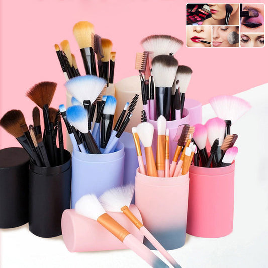 12 pcs Makeup Brush Set Blush Eyeshadow Eyelash Highlighter Makeup Brush