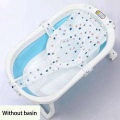 Baby Bath Net Mat Children Newborn Adjustable Bathtub Pillow Seat Cushion Cross-shaped Anti-slip Bathtub Shower Cradle Bed Seat