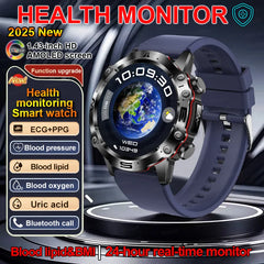Sapphire 2025New Health managed Smart Watch Health measure Blood Fat Uric Acid Call ECG+PPG blood pressure Health Smartwatch IOS