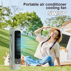 Household Desktop Tower Fan Portable Air Conditioner Fan Circulating Fan USB Charging Air Cooling Electric Fan for Room Home