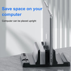 Office Laptop Stand Vertical Save Desktop Space Easy To Place Computer Accessories Office Desk Storage for MacBook Tablet Phone