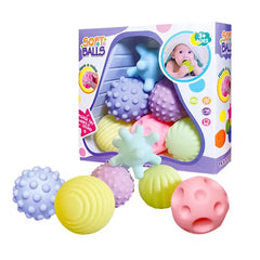6 PCS Baby Toys Sensory Balls For Children Textured Hand Touch Ball Soft Massage Ball Infant Rattle Senses Toys