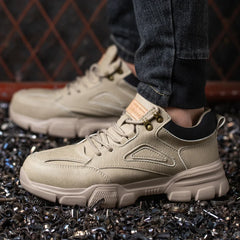 Safety Shoes Men Steel Toe Work Shoes Anti-smash Anti-puncture Indestructible Shoes Protective Boots Tactical Boots