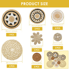 Handcrafted Wall Basket Decor Set Decorative Enduring Woven Basket Wall Decor for Home Bedroom Living Room Wall Basket Decor