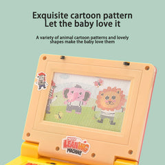 Baby puzzle early education toys, simulation notebook, animated mouse, lighting and music, baby enlightenment toys