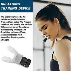 Breathing Exercise For Lungs Portable Breath Fitness Exerciser Device Endurance Workout With Adjustable Resistances Sports