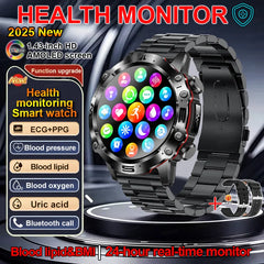 Sapphire 2025New Health managed Smart Watch Health measure Blood Fat Uric Acid Call ECG+PPG blood pressure Health Smartwatch IOS