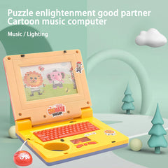 Baby puzzle early education toys, simulation notebook, animated mouse, lighting and music, baby enlightenment toys