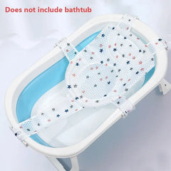 Baby Bath Net Mat Children Newborn Adjustable Bathtub Pillow Seat Cushion Cross-shaped Anti-slip Bathtub Shower Cradle Bed Seat