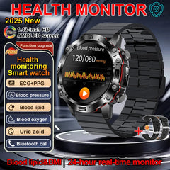 Sapphire 2025New Health managed Smart Watch Health measure Blood Fat Uric Acid Call ECG+PPG blood pressure Health Smartwatch IOS