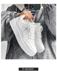 Men's Shoes Comfortable Classic Sports White Fashion Trend Simple and Versatile Casual Outdoor Breathable Walking Flat Shoes