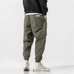 Mens Cargo Pants Skinny Hip Hop Clothing Japanese High StreetwearTrousers Fashion Overalls Harajuku Joggers Sports Men Pant