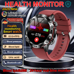 Sapphire 2025New Health managed Smart Watch Health measure Blood Fat Uric Acid Call ECG+PPG blood pressure Health Smartwatch IOS