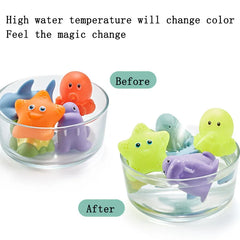 Baby Bath Toys Bathtub Colorful Toys Waterproof Bath Toys for Toddler Infant Boys Girls 0~3years Gift