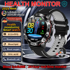 Sapphire 2025New Health managed Smart Watch Health measure Blood Fat Uric Acid Call ECG+PPG blood pressure Health Smartwatch IOS