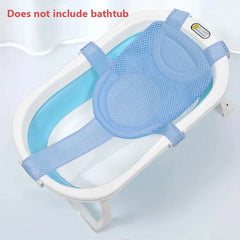Baby Bath Net Mat Children Newborn Adjustable Bathtub Pillow Seat Cushion Cross-shaped Anti-slip Bathtub Shower Cradle Bed Seat
