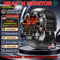 Sapphire 2025New Health managed Smart Watch Health measure Blood Fat Uric Acid Call ECG+PPG blood pressure Health Smartwatch IOS