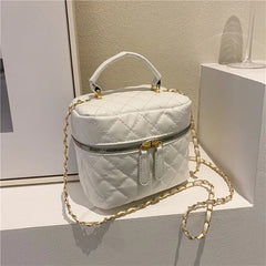 Trendy Buet Handbag Women's Crossbody Versatile High-End Feel PU Leather Soft Surface Zipper Closure Casual Sle