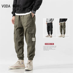 Mens Cargo Pants Skinny Hip Hop Clothing Japanese High StreetwearTrousers Fashion Overalls Harajuku Joggers Sports Men Pant