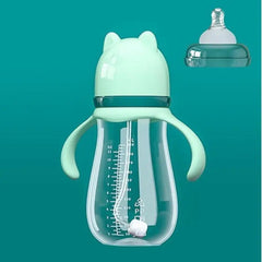 Baby Milk Feeding Bottle Set With Handle Infant Bottles Silicone Nipple BPA