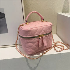 Trendy Buet Handbag Women's Crossbody Versatile High-End Feel PU Leather Soft Surface Zipper Closure Casual Sle