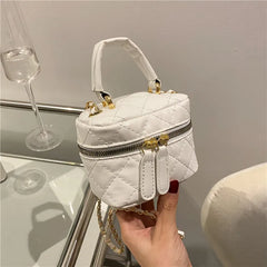 Trendy Buet Handbag Women's Crossbody Versatile High-End Feel PU Leather Soft Surface Zipper Closure Casual Sle