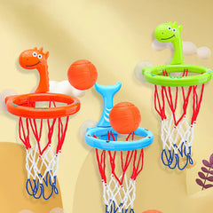 Baby Bath Toy Children Water Play Toys Set Bathroom Bathtub Suction Cup Shooting Basketball Hoop with 3 Balls Bath Toys for Kids