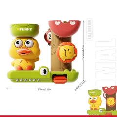Baby Bath Toys For Kids Interactive Bath Toy with Suction Cups Cartoon Duck Water Tub toys Bathtub Toy for Boys Girls Infant