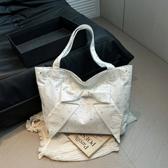 2025 New Versatile Fashion Star Bag Handbag Exquisite Bow Tote Bag Stylish Commuter Underarm Shoulder Bag