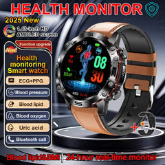 Sapphire 2025New Health managed Smart Watch Health measure Blood Fat Uric Acid Call ECG+PPG blood pressure Health Smartwatch IOS