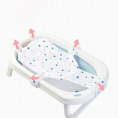 Baby Bath Net Mat Children Newborn Adjustable Bathtub Pillow Seat Cushion Cross-shaped Anti-slip Bathtub Shower Cradle Bed Seat