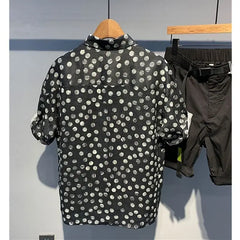 Men's Clothing Modest Summer Shirt Short Sleeve Loose Fit Casual Office Appropriate Lightweight Breathable Printed Top