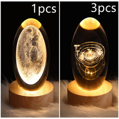 3D Planet Moon Lamp Bedroom Home Decor