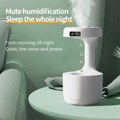 Bedroom Anti-Gravity Humidifier With Clock Water Drop