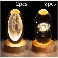 3D Planet Moon Lamp Bedroom Home Decor