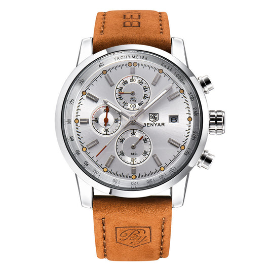 Luxury Brand Quartz Watch Business Leather Men's Watches Clock