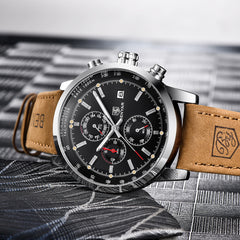 Luxury Brand Quartz Watch Business Leather Men's Watches Clock