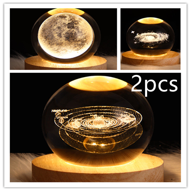 3D Planet Moon Lamp Bedroom Home Decor