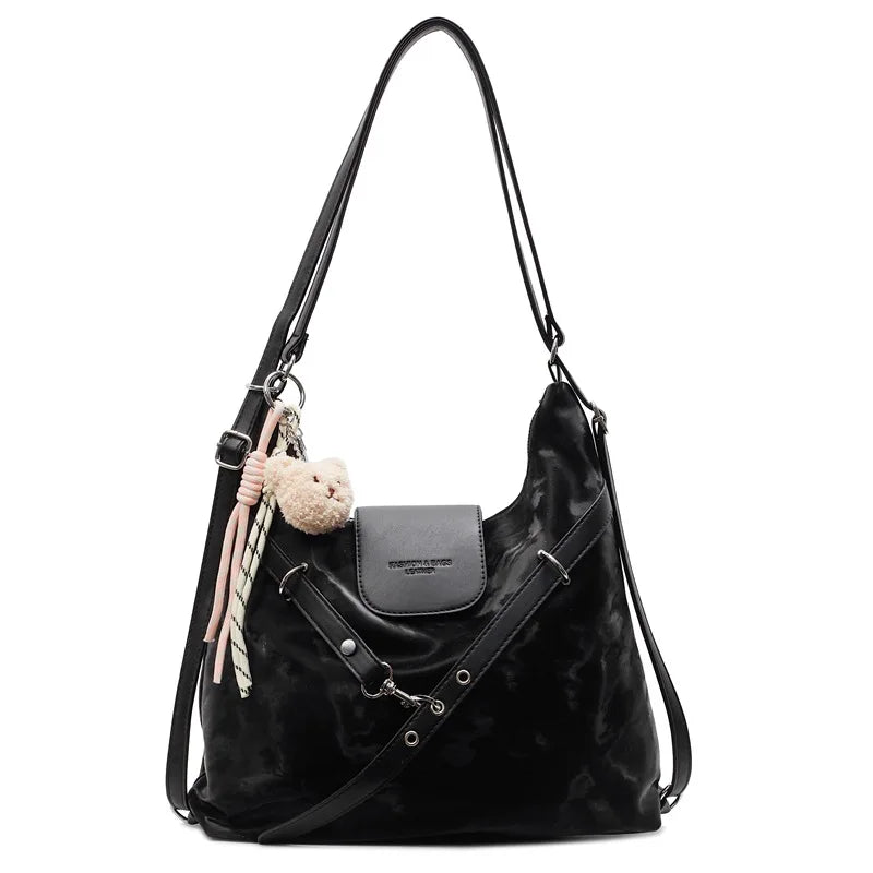 Vintage College Style Backpack Women's Bag, Versatile Fashion, Large Capacity Shoulder Bag Bag