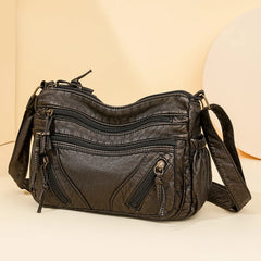 Women Bag Vintage Handbag for Woman Casual Popular Female Shoulder Crossbody Tote PU Leather Messenger Handbag Large Capacity