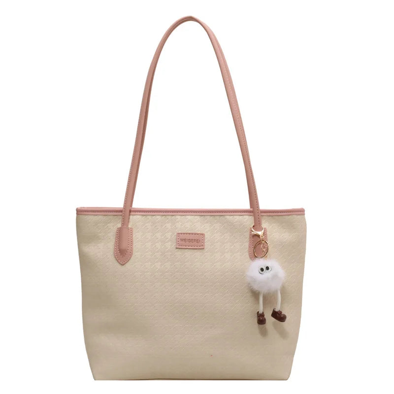 Women Large Tote Bag 2025 New Casual Commuting Shoulder Purse Spacious University School Bag Lightweight