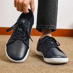 Hot Sale Men Womens Shoes Leather Wide Barefoot Shoes Soft Sole Male Casual Shoes Fashion Wear Wear Resistant Women Men Sneakers