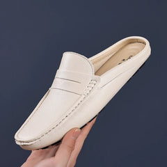 Shoes Men's Slippers Half Shoes for Men Comfortable Male Shoe High Quality Slip-On Solid Color Casual Soft Sandals Flats Slipper