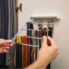 Home non perforated wall mounted belt, tie, scarf, hanging rail, storage rack, small accessory hook, umbrella hanging rack