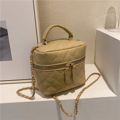 Trendy  Buet Handbag Women's Crossbody Versatile High-End Feel PU Leather Soft Surface Zipper Closure Casual Sle