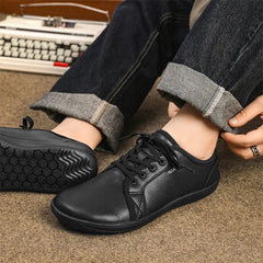 Hot Sale Men Womens Shoes Leather Wide Barefoot Shoes Soft Sole Male Casual Shoes Fashion Wear Wear Resistant Women Men Sneakers