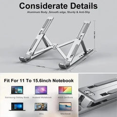 Portable Laptop Stand Aluminum Notebook Support Computer Bracket Macbook Air Pro Holder Accessories Foldable Lap Top Base For Pc