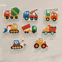 Baby Bath Toys for Toddlers Floating Foam Animals Cars Waterproof Bathtub Toys Early Learning Educational Gift for Kids Play Set