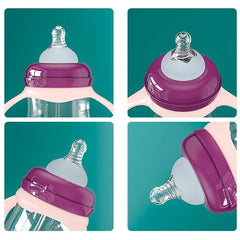 Baby Milk Feeding Bottle Set With Handle Infant Bottles Silicone Nipple BPA